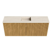 Mondiaz JOYA-DLUX 100cm toiletmeubel - kleur Oak - Wastafel FAYE positie Midden 1 kraangat kleur Meli. SW1423963