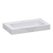 BRAUER Artificial Marble Lavabo 80.6x45.7x10.5cm Rectangulaire 1 trou pour robinet 1 vasque Aspect marbre blanc SW721057