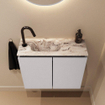 MONDIAZ TURE-DLUX meuble WC 60 cm Cale. EDEN lavabo Glace position gauche. Avec 1 trou de robinet. SW1103191