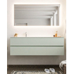 Mondiaz VICA ensemble de meuble de salle de bain - 150cm - meuble sous-vasque gris - 2 tiroirs - lavabo cloud gauche - 1 trou de robinet - miroir LED - version XL 60cm de haut SW1098129