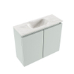 MONDIAZ TURE-DLUX Meuble toilette - 60cm - Greey - EDEN - vasque Ostra - position centrale - sans trou de robinet SW1104862