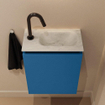 MONDIAZ TURE-DLUX Meuble toilette - 40cm - Jeans - EDEN - vasque Opalo - position droite - 1 trou de robinet SW1104338