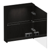 BRAUER Impress Deluxe armoire de toilette - 60x70x15cm - éclairage interne et externe - 1 porte miroir double face à droite Timber Black SW1198984
