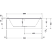 Duravit Starck baignoire duo encastrée acrylique rectangulaire 200x100x46cm blanc 0297580