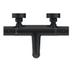 Robinet mélangeur thermostatique Wiesbaden Ribbd entraxe 15 cm noir mat SW736606