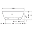 Duravit D-Neo bad 160x75x47.5cm 295liter Wit Mat SW640548