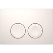 Geberit Delta21 bedieningsplaat, 2-toets spoeling frontbediening voor toilet 24.6x16.4cm wit 0701175