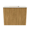 Mondiaz JOYA-DLUX 50cm toiletmeubel - kleur Oak - Wastafel FAYE positie Links 1 kraangat kleur Meli. SW1423915