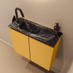 MONDIAZ TURE-DLUX Meuble WC 60cm Ocher. Lavabo EDEN Lava position gauche. Avec 1 trou de robinetterie. SW1103913