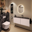MONDIAZ TURE-DLUX Meuble toilette - 120cm - Rosee - EDEN - vasque Lava - position centrale - 1 trou de robinet SW1103974