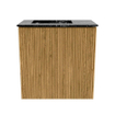 Mondiaz JOYA-DLUX 40cm toiletmeubel - kleur Oak - Wastafel FAYE positie Links 1 kraangat kleur Lava. SW1422008