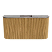 Mondiaz JOYA-DLUX 83.2cm toiletmeubel - ronding links en rechts kleur Oak - Wastafel FAYE positie Midden Zonder kraangat kleur Oza. SW1424152