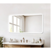 Fugaflow Excellent Arredo Miroir de Salle de Bain - 120x70 cm - avec coins arrondis - installation horizontale / verticale - éclairage LED indirect - chauffage du miroir - capteur infrarouge en partie inférieure SW1477264