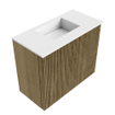 Mondiaz JOYA 50cm meuble de toilette - couleur Dusk - Vasque FAYE position Milieu Sans trou de robinet couleur Talc SW1421577