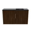 Mondiaz JOYA 70cm toiletmeubel - kleur Walnut - Wastafel FAYE positie Rechts 1 kraangat kleur Urban. SW1421374