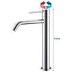 Wiesbaden Style XL wastafelkraan hoog chroom SHOWROOMMODEL SHOW26028