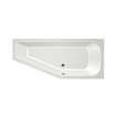 Xenz Lagoon Baignoire d'angle - 160x75x48 - bonde Centrale - Droite - Compact - acrylique - blanc mat SW102960