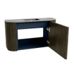Mondiaz JOYA-DLUX Meuble de salle de bains 73.2cm - arrondis gauche et droite couleur Shadow - Vasque FAYE position Milieu Sans trou de robinet couleur Sombra SW1425237