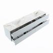MONDIAZ VICA-DLUX Ensemble meuble de salle de bains - 200cm - meuble bas Clay - 4 tiroirs - lavabo encastré Cloud double - sans trous de robinet - version haute 60cm - Frappe SW1089177