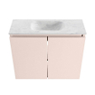 MONDIAZ TURE-DLUX Meuble toilette - 60cm - Rosee - EDEN - vasque Opalo - position centrale - sans trou de robinet SW1104489