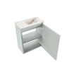 MONDIAZ TURE-DLUX Meuble toilette - 40cm - Greey - EDEN - vasque Frappe - position droite - 1 trou de robinet SW1102780