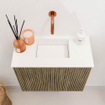 Mondiaz JOYA 50cm meuble de toilette - couleur Dusk - Vasque FAYE position Milieu Sans trou de robinet couleur Talc SW1421577