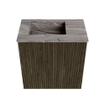 Mondiaz JOYA-DLUX 40cm toiletmeubel - kleur Shadow - Wastafel FAYE positie Links 1 kraangat kleur Sombra. SW1425177