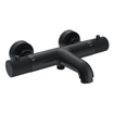 Robinet mélangeur thermostatique Wiesbaden Ribbd entraxe 15 cm noir mat SW736606