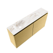 MONDIAZ TURE-DLUX Meuble toilette - 100cm - Oro - EDEN - vasque Frappe - position gauche - sans trou de robinet SW1102914