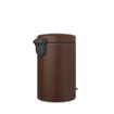 Brabantia NewIcon Poubelle à pédale - 12 litres - seau intérieur en plastique - mineral cosy brown SW767512