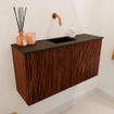 Mondiaz JOYA 80cm meuble de toilette - couleur Ruby - Lavabo FAYE position Milieu Sans trou de robinet couleur Urban. SW1421832