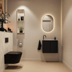 MONDIAZ TURE-DLUX Meuble toilette - 60cm - Urban - EDEN - vasque Ostra - position gauche - 1 trou de robinet SW1104756