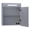Saniclass 2.0 Armoire de toilette 59x70x15cm éclairage intégré rectangulaire 1 porte pivotante MDF Gris mat SW371630