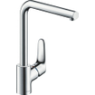 Hansgrohe Focus 1-gats keukenkraan 280 m. rechte uitloop draaibaar mat zwart SW297545