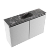 MONDIAZ TURE-DLUX Meuble toilette - 80cm - Plata - EDEN - vasque Lava - position centrale - 1 trou de robinet SW1103988