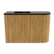 Mondiaz JOYA 61.6cm toiletmeubel - ronding rechts kleur Oak - Wastafel FAYE positie Links 1 kraangat kleur Urban. SW1421197