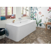 Villeroy & Boch Collaro baignoire semi-autoportante semi-autoportante - 180x80cm - rectangulaire trop-plein chrome Acrylique Blanc Brillant SW354245