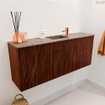 Mondiaz JOYA-DLUX 100cm meuble de salle de bains - couleur Ruby - Vasque FAYE position Milieu 1 trou de robinet couleur Arena. SW1425279