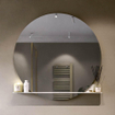 Miroir de salle de bain Mondiaz SPOT - rond 120cm - plan de miroir - couleur Opalo SW1235151