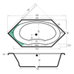 Xenz Orona ligbad - 190x90cm - met overloop - zonder afvoer - Acryl Wit SW103320