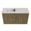 Mondiaz JOYA-DLUX 70cm meuble de toilette - couleur Dusk - Vasque FAYE position Gauche Sans trou de robinet couleur Opalo. SW1423330