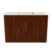 Mondiaz JOYA-DLUX 60cm meuble de toilette - couleur Ruby - Lavabo FAYE position Milieu 1 trou de robinet couleur Nata SW1425415
