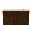 Mondiaz JOYA-DLUX 70cm toiletmeubel - kleur Walnut - Wastafel FAYE positie Rechts Zonder kraangat kleur Nata. SW1424485