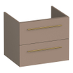 BRAUER Trust wastafelonderkast 60 excl. opbouwgrepen 2 softclose lades en 1 sifon uitsparing - mat mokka SW1204002