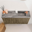 Mondiaz JOYA-DLUX Meuble de toilette 80cm - couleur Dusk - Vasque FAYE position Droite 1 trou de robinet couleur Sombra. SW1426134