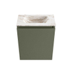 MONDIAZ TURE-DLUX Meuble de toilettes 40 cm Army. EDEN lavabo Frappe position milieu. Sans trou de robinet. SW1102667