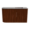 Mondiaz JOYA-DLUX Meuble de salle de bains 71,6cm - arrondi gauche couleur Ruby - Vasque FAYE position Droite 1 trou de robinet couleur Oza SW1425533