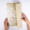 The Mosaic Factory Amsterdam carrelage mosaïque 32.2x32.2cm pour mur et sol intérieur et extérieur carré verre crème clair perlé SW62156