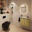 MONDIAZ TURE-DLUX Meuble WC 60 cm Oro. EDEN vasque Ostra position gauche. Avec 1 trou de robinet. SW1104965