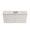 MONDIAZ TURE-DLUX Meuble toilette - 100cm - Linen - EDEN - vasque Glace - position centrale - 1 trou de robinet SW1103340